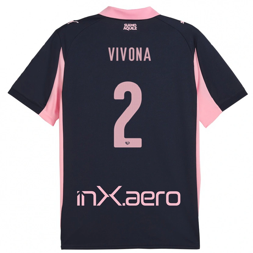Danxen Mujer Camiseta Samuele Vivona #2 Marino Rosa 2ª Equipación 2025/26 La Camisa México
