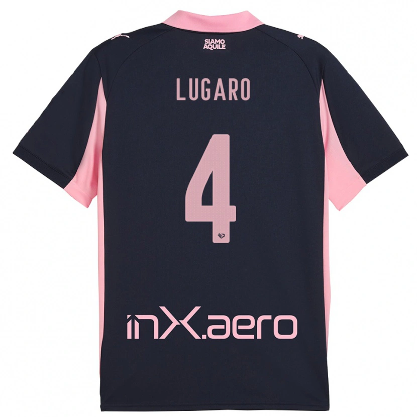Danxen Mujer Camiseta Lorenzo Lugaro #4 Marino Rosa 2ª Equipación 2025/26 La Camisa México