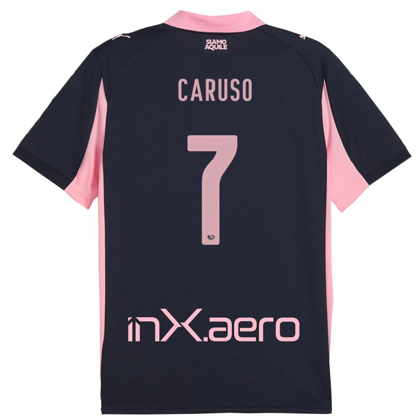 Danxen Mujer Camiseta Edoardo Caruso #7 Marino Rosa 2ª Equipación 2025/26 La Camisa México