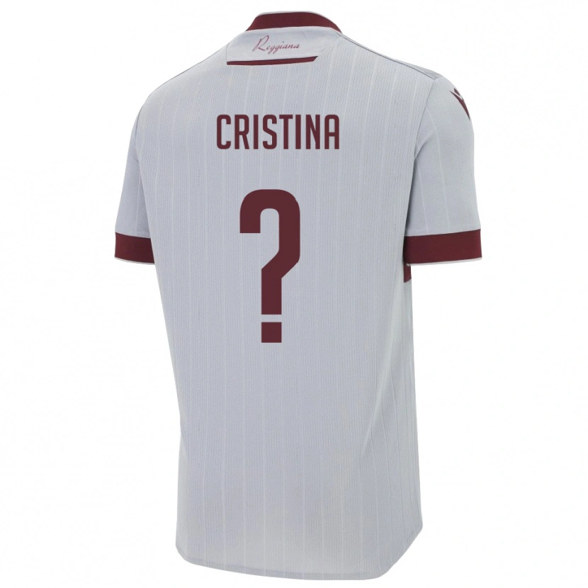 Danxen Mujer Camiseta Mosca Cristina #0 Borgoña Blanco 2ª Equipación 2025/26 La Camisa México