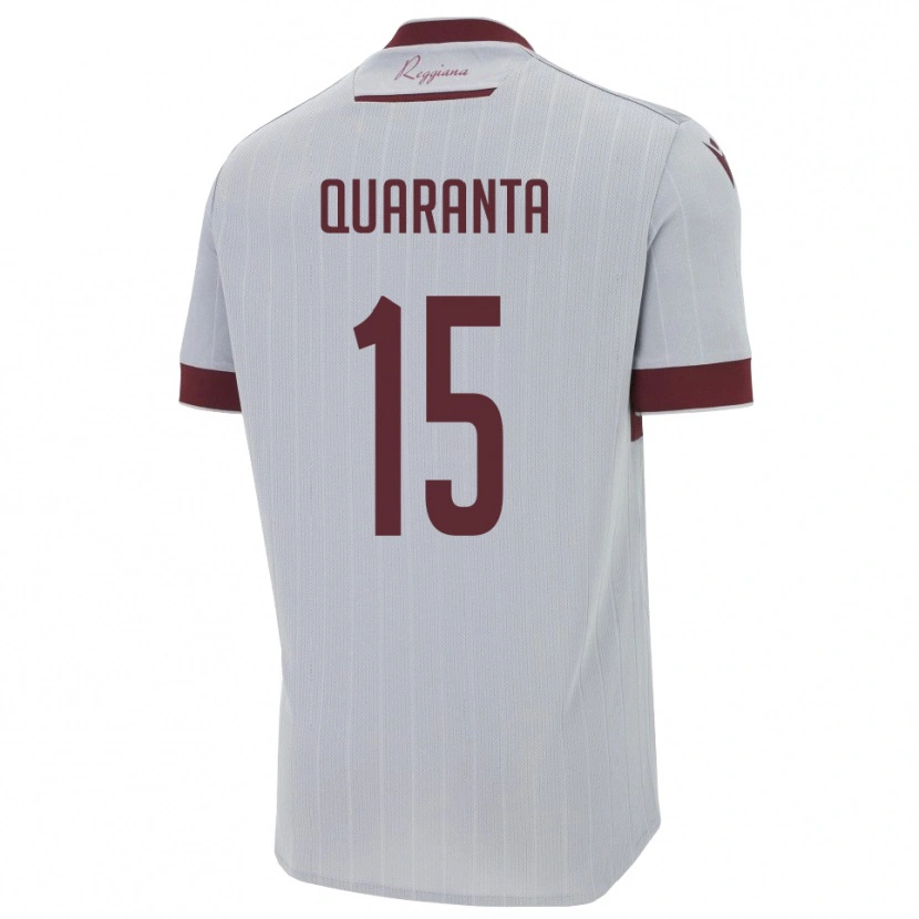 Danxen Mujer Camiseta Danilo Quaranta #15 Borgoña Blanco 2ª Equipación 2025/26 La Camisa México