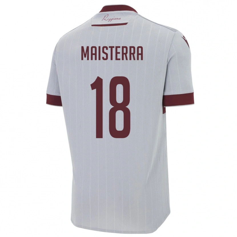 Danxen Mujer Camiseta Roque Maisterra #18 Borgoña Blanco 2ª Equipación 2025/26 La Camisa México