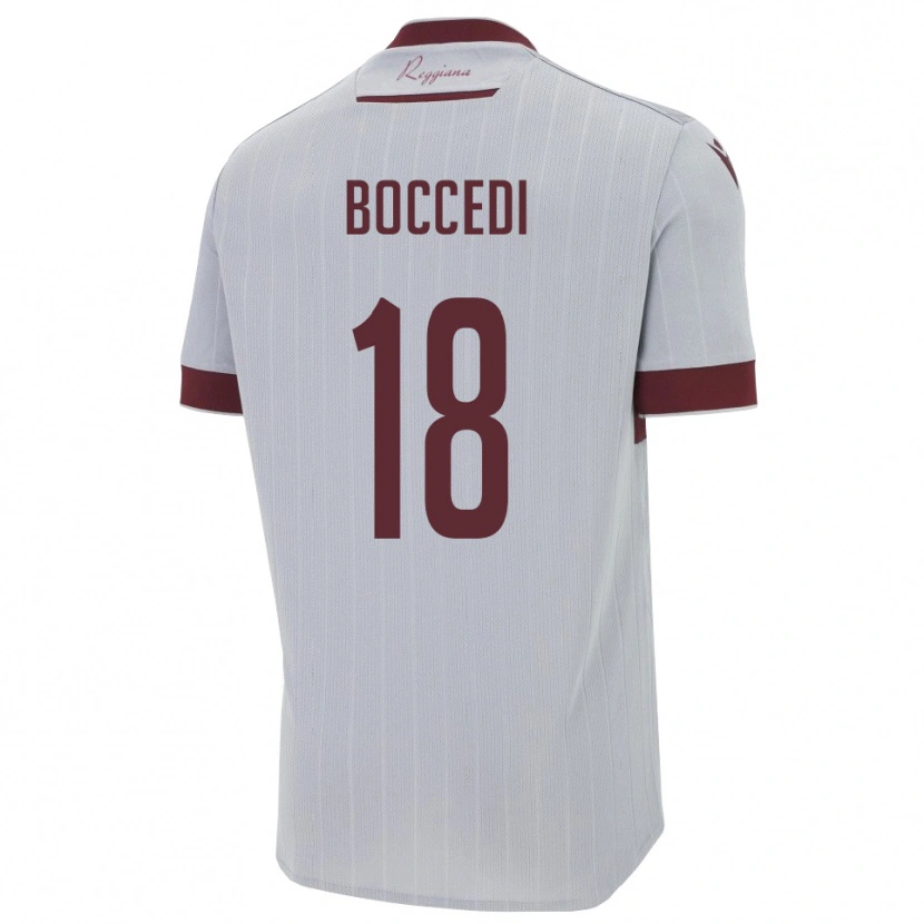 Danxen Mujer Camiseta Alessandro Boccedi #18 Borgoña Blanco 2ª Equipación 2025/26 La Camisa México