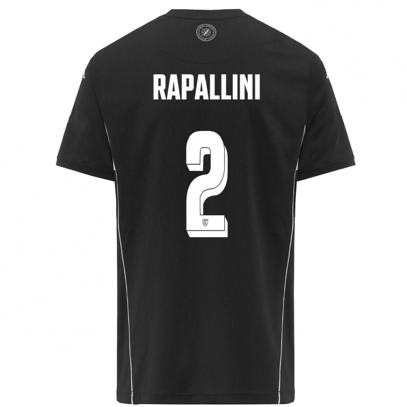 Danxen Mujer Camiseta Andrea Rapallini #2 Negro Blanco 2ª Equipación 2025/26 La Camisa México