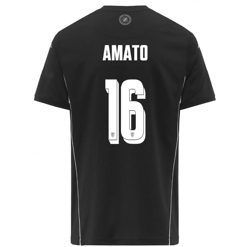 Danxen Mujer Camiseta Salvatore Amato #16 Negro Blanco 2ª Equipación 2025/26 La Camisa México