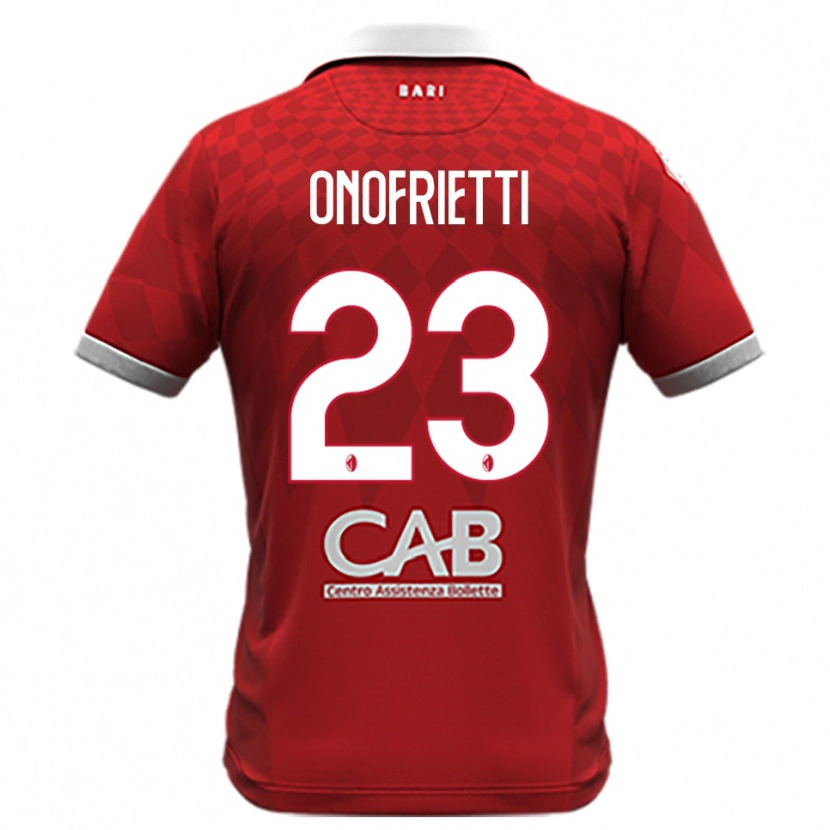 Danxen Mujer Camiseta Vincenzo Onofrietti #23 Rojo Blanco 2ª Equipación 2025/26 La Camisa México
