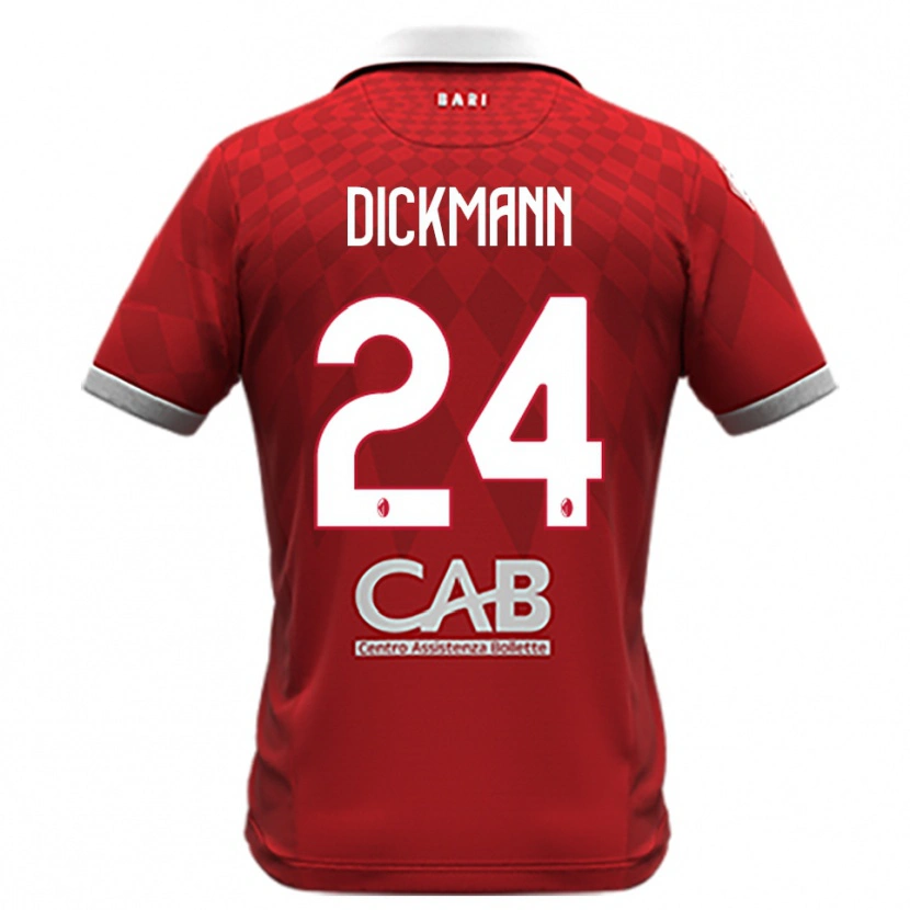 Danxen Mujer Camiseta Lorenzo Dickmann #24 Rojo Blanco 2ª Equipación 2025/26 La Camisa México