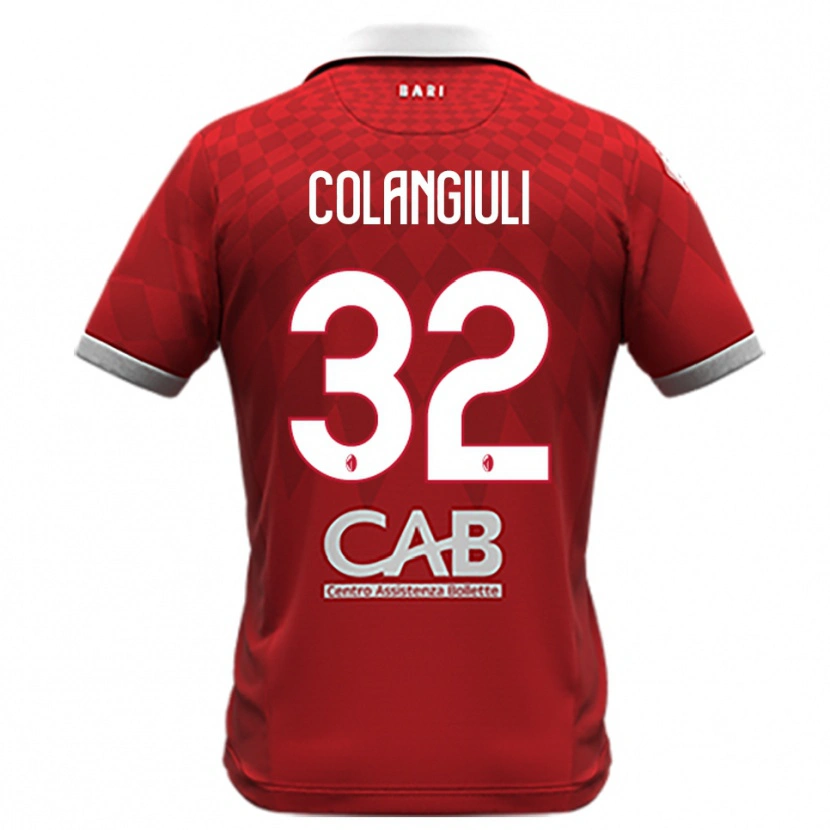 Danxen Mujer Camiseta Vincenzo Colangiuli #32 Rojo Blanco 2ª Equipación 2025/26 La Camisa México