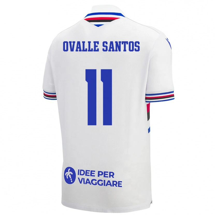 Danxen Mujer Camiseta Alessandro Ovalle Santos #11 Blanco Azul Rojo 2ª Equipación 2025/26 La Camisa México