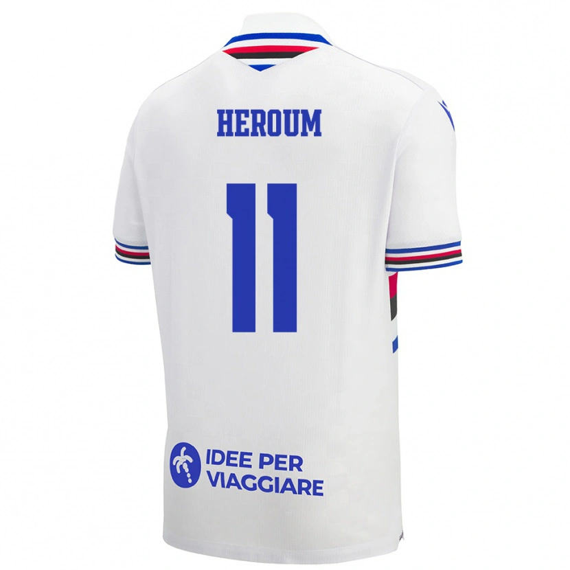 Danxen Mujer Camiseta Nora Heroum #11 Blanco Azul Rojo 2ª Equipación 2025/26 La Camisa México