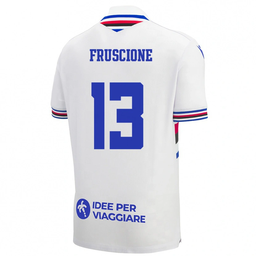 Danxen Mujer Camiseta Hubert Fruscione #13 Blanco Azul Rojo 2ª Equipación 2025/26 La Camisa México
