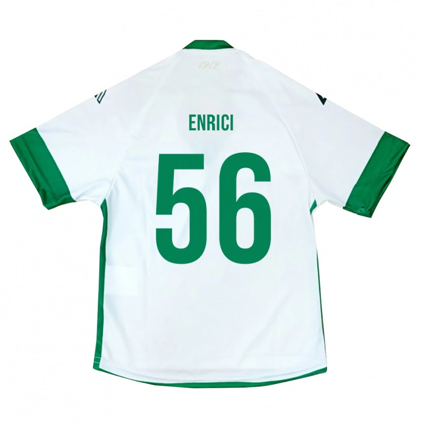 Danxen Mujer Camiseta Patrick Enrici #56 Blanco Verde Azul 2ª Equipación 2025/26 La Camisa México