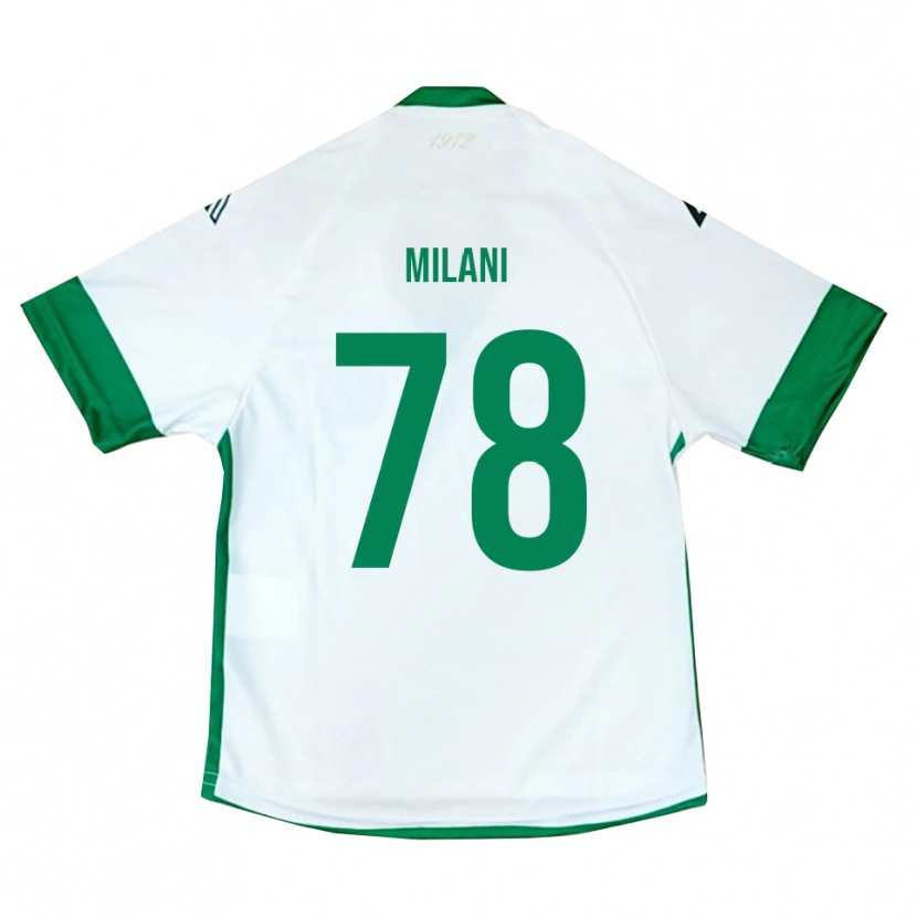 Danxen Mujer Camiseta Alessandro Milani #78 Blanco Verde Azul 2ª Equipación 2025/26 La Camisa México