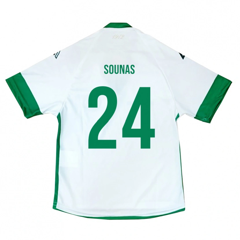 Danxen Mujer Camiseta Dimitrios Sounas #24 Blanco Verde Azul 2ª Equipación 2025/26 La Camisa México