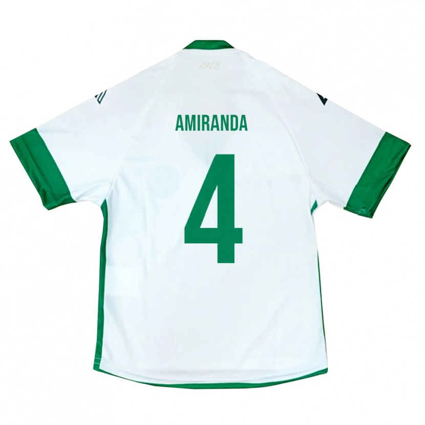 Danxen Mujer Camiseta Francesco Amiranda #4 Blanco Verde Azul 2ª Equipación 2025/26 La Camisa México