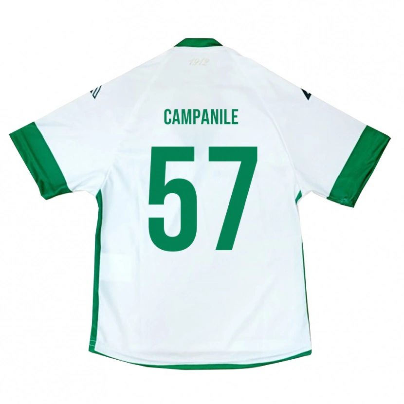 Danxen Mujer Camiseta Alessandro Campanile #57 Blanco Verde Azul 2ª Equipación 2025/26 La Camisa México