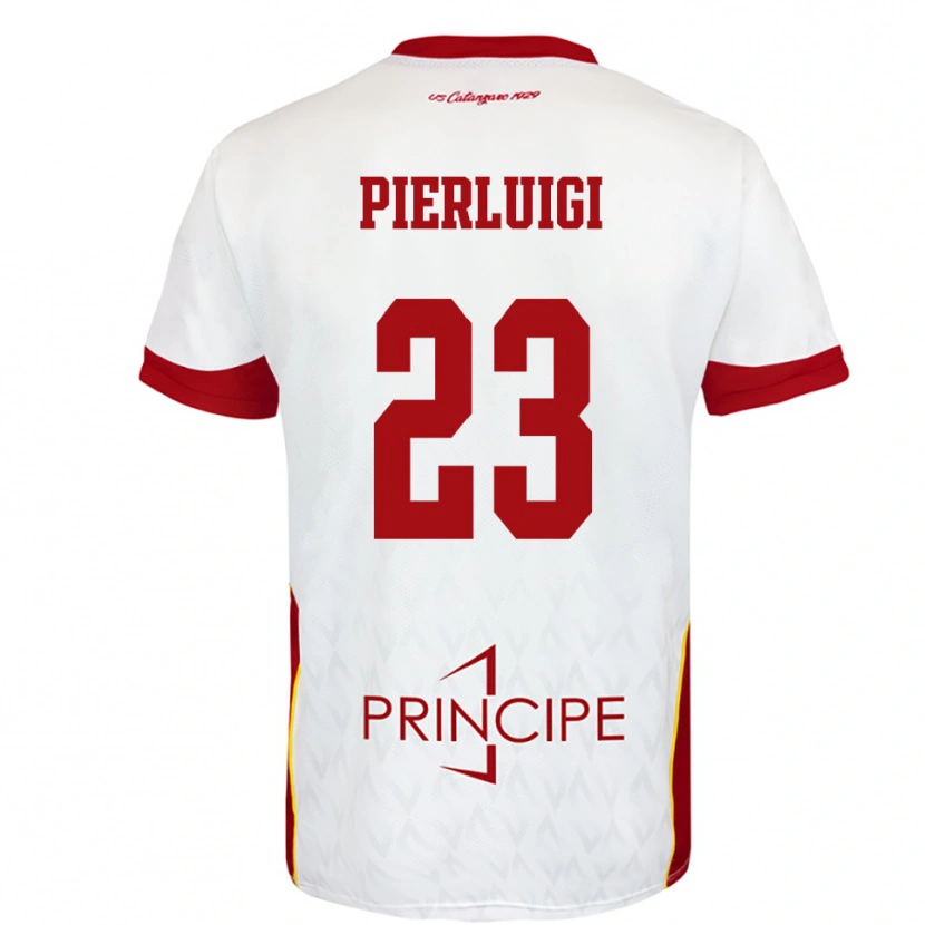 Danxen Mujer Camiseta Federico Pierluigi #23 Blanco Rojo 2ª Equipación 2025/26 La Camisa México