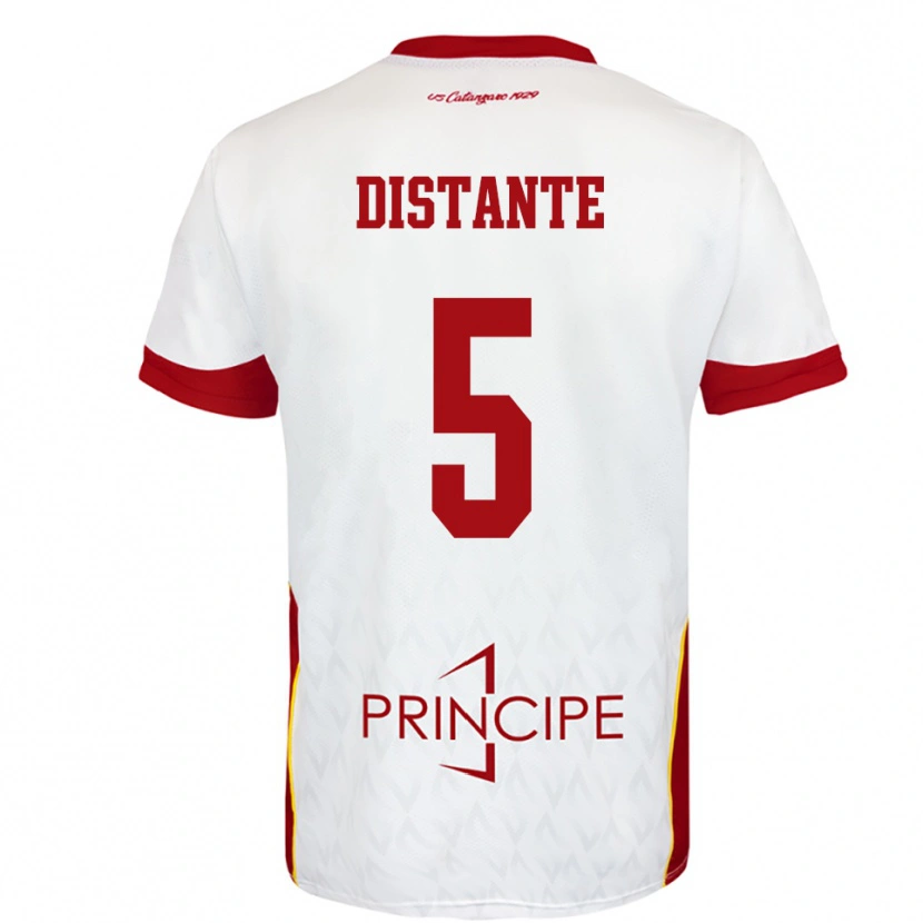 Danxen Mujer Camiseta Marco Distante #5 Blanco Rojo 2ª Equipación 2025/26 La Camisa México