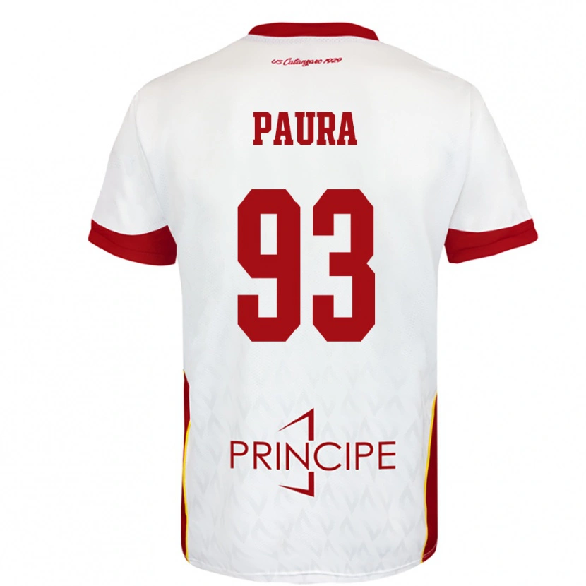 Danxen Mujer Camiseta Mario Paura #93 Blanco Rojo 2ª Equipación 2025/26 La Camisa México