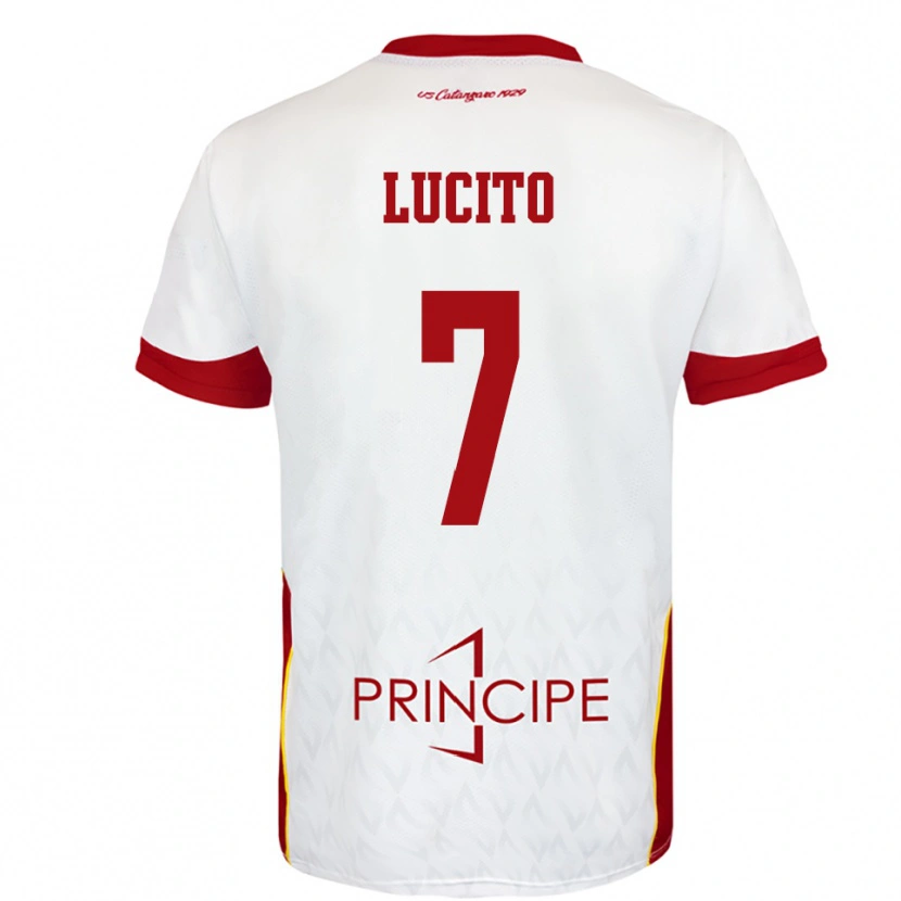 Danxen Mujer Camiseta Adriano Lucito #7 Blanco Rojo 2ª Equipación 2025/26 La Camisa México