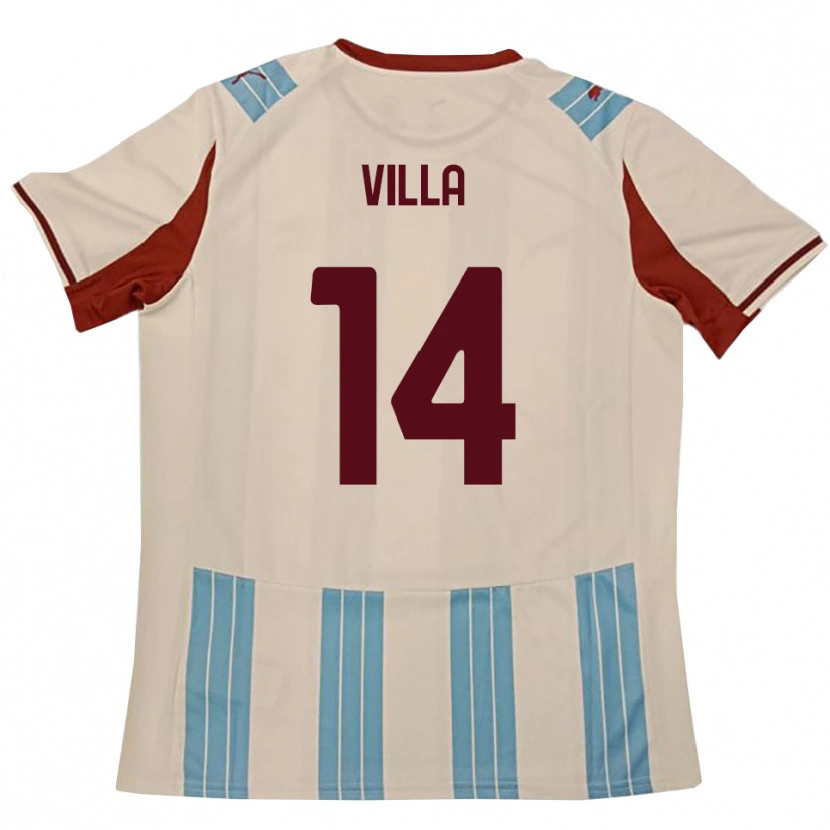 Danxen Mujer Camiseta Luca Villa #14 Azul Celeste Blanco 2ª Equipación 2025/26 La Camisa México
