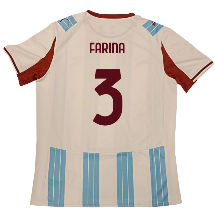 Danxen Mujer Camiseta Alfredo Farina #3 Azul Celeste Blanco 2ª Equipación 2025/26 La Camisa México