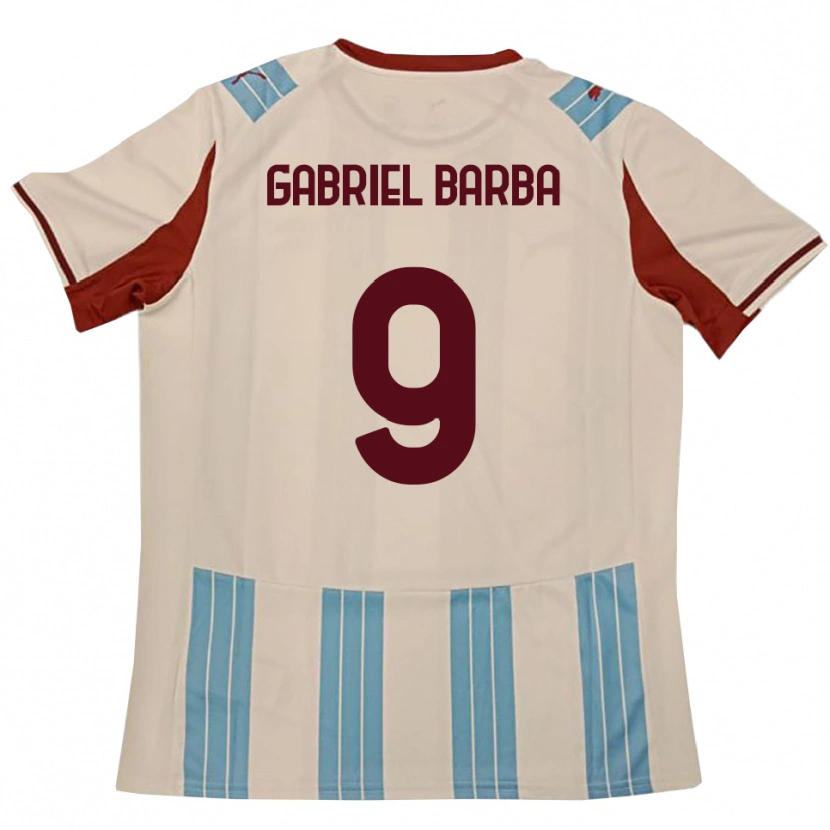 Danxen Mujer Camiseta Luigi Gabriel Barba #9 Azul Celeste Blanco 2ª Equipación 2025/26 La Camisa México