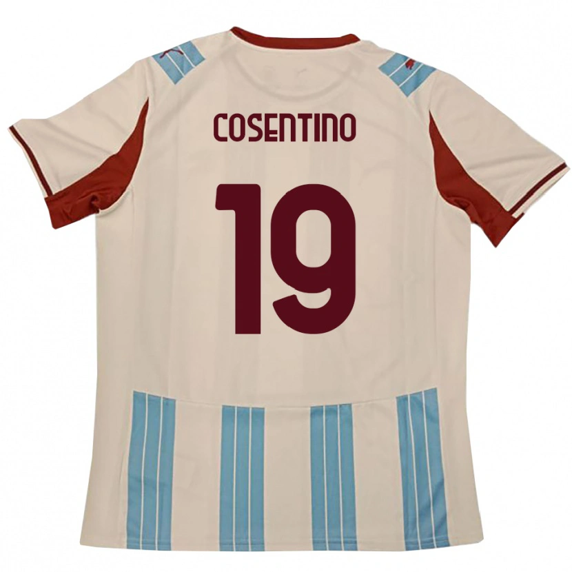 Danxen Mujer Camiseta Aldo Cosentino #19 Azul Celeste Blanco 2ª Equipación 2025/26 La Camisa México