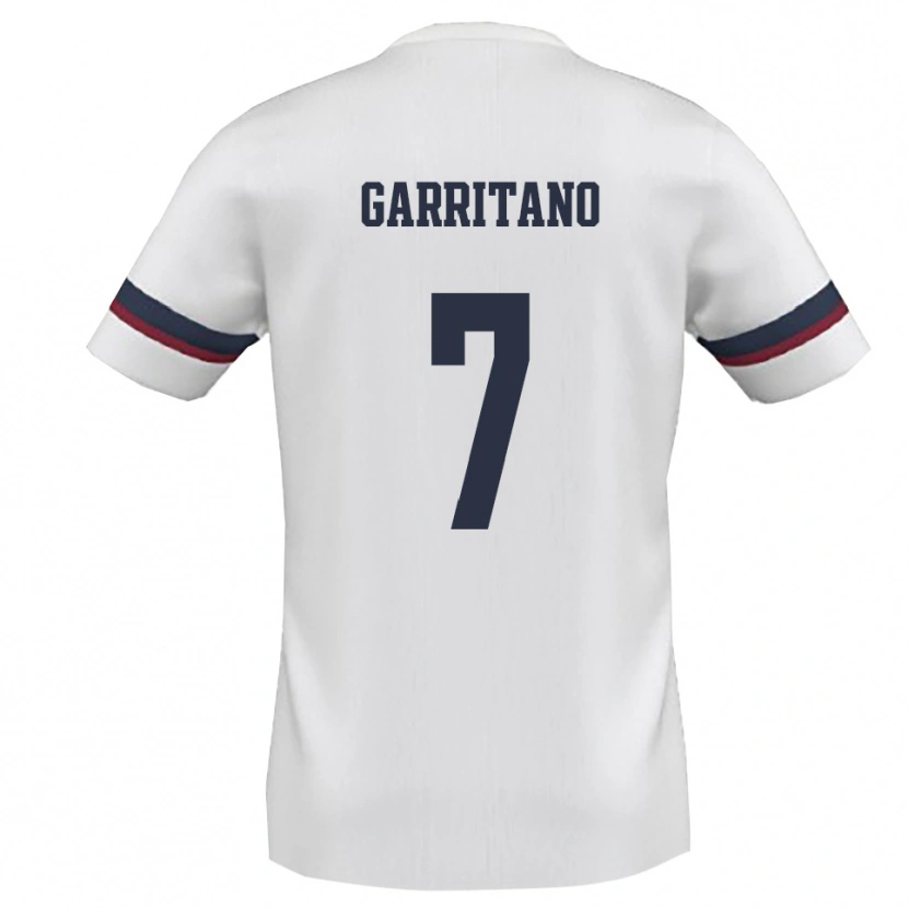Danxen Mujer Camiseta Luca Garritano #7 Blanco Rojo 2ª Equipación 2025/26 La Camisa México