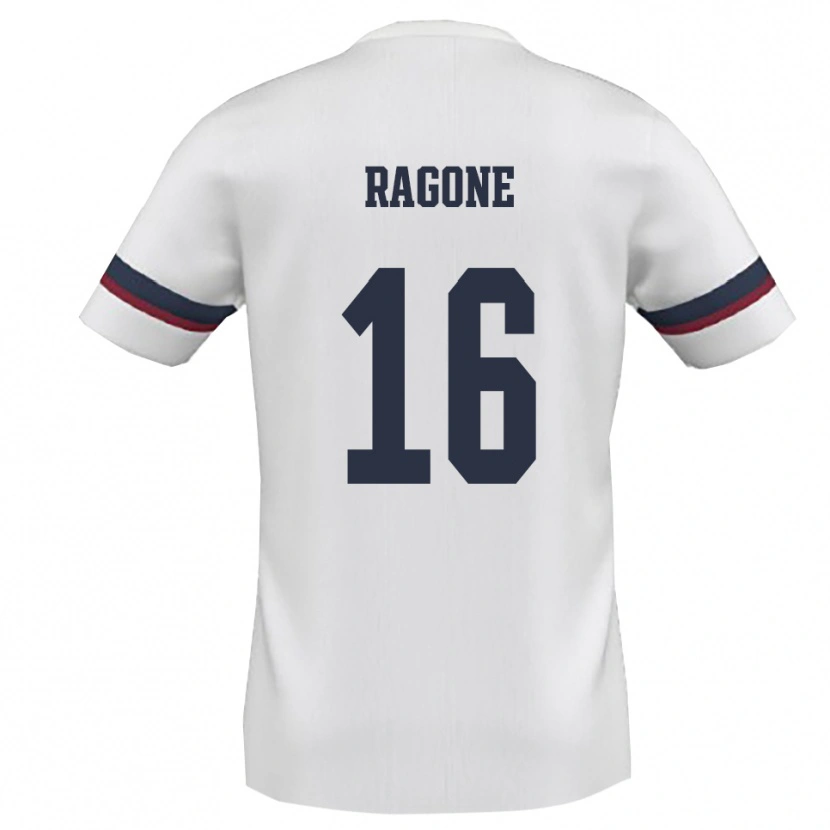 Danxen Mujer Camiseta Diego Ragone #16 Blanco Rojo 2ª Equipación 2025/26 La Camisa México