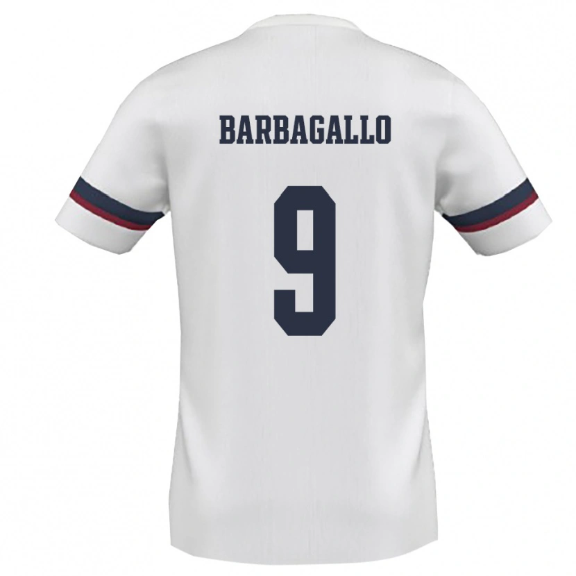 Danxen Mujer Camiseta Giuliano Barbagallo #9 Blanco Rojo 2ª Equipación 2025/26 La Camisa México
