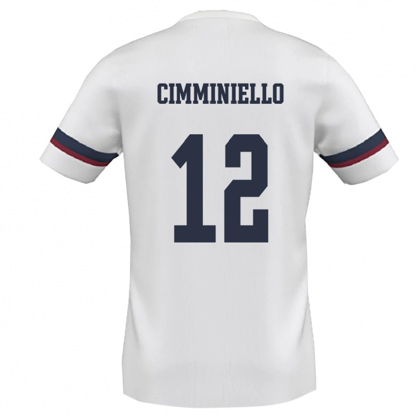 Danxen Mujer Camiseta Leon Cimminiello #12 Blanco Rojo 2ª Equipación 2025/26 La Camisa México