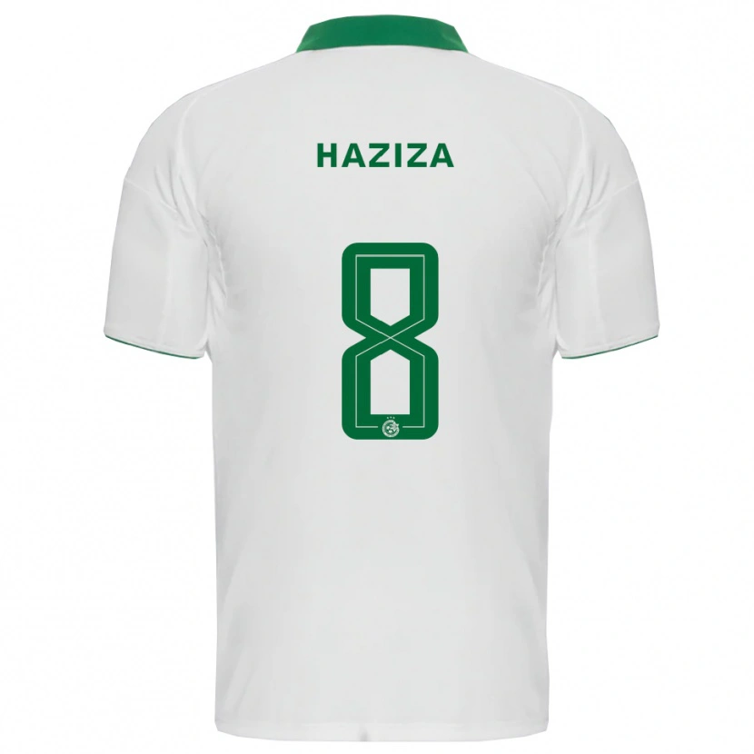 Danxen Mujer Camiseta Dolev Haziza #8 Blanco Verde 2ª Equipación 2025/26 La Camisa México