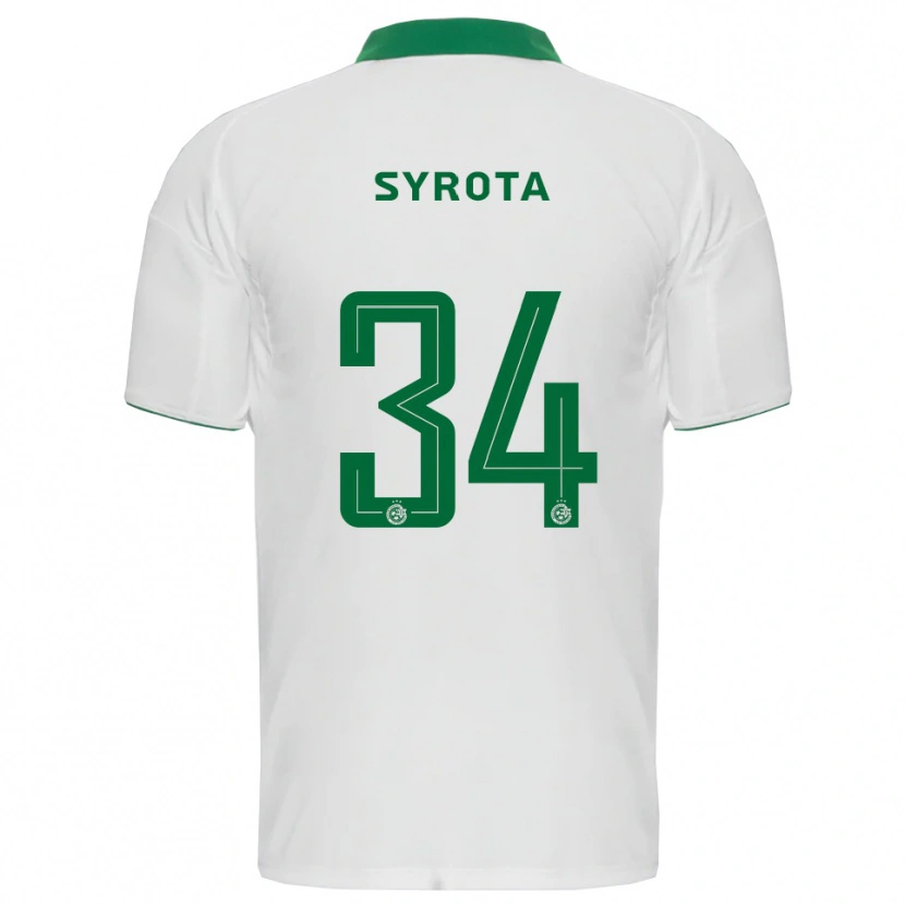 Danxen Mujer Camiseta Oleksandr Syrota #34 Blanco Verde 2ª Equipación 2025/26 La Camisa México