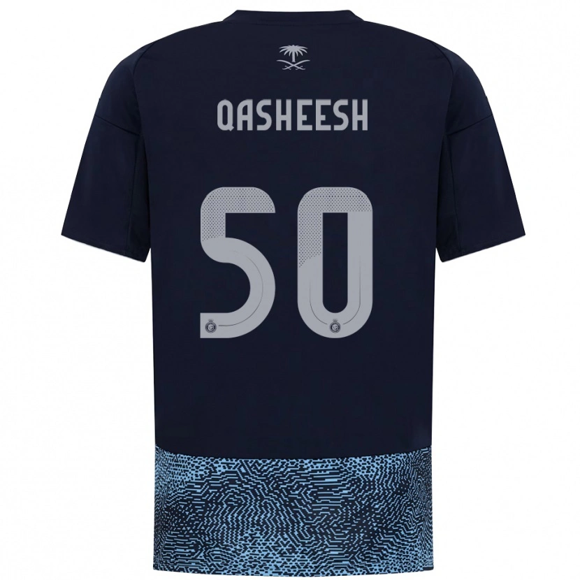 Danxen Mujer Camiseta Majed Qasheesh #50 Marino Azul Celeste 2ª Equipación 2025/26 La Camisa México