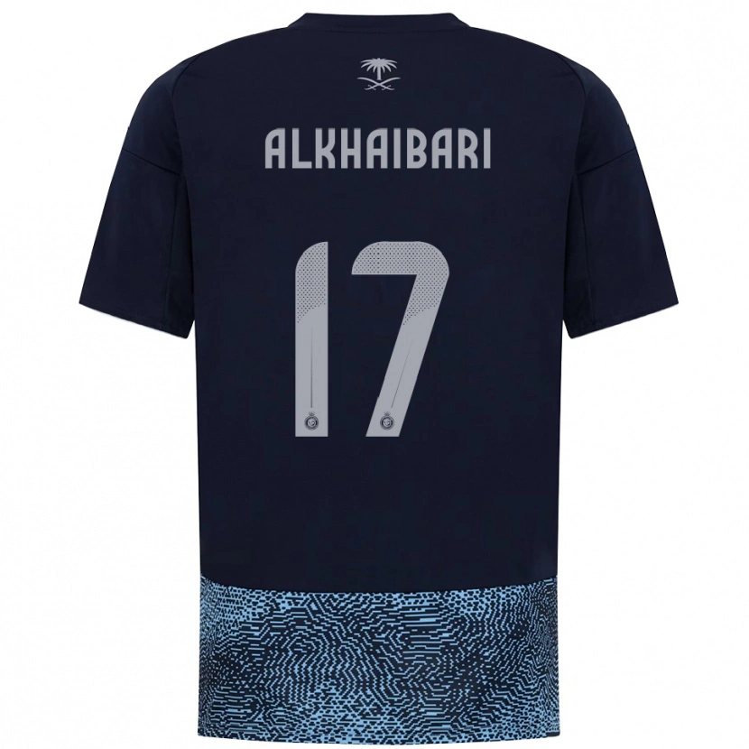 Danxen Mujer Camiseta Abdullah Al-Khaibari #17 Marino Azul Celeste 2ª Equipación 2025/26 La Camisa México