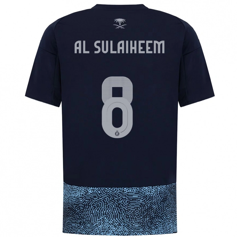 Danxen Mujer Camiseta Abdulmajeed Al-Sulayhim #8 Marino Azul Celeste 2ª Equipación 2025/26 La Camisa México