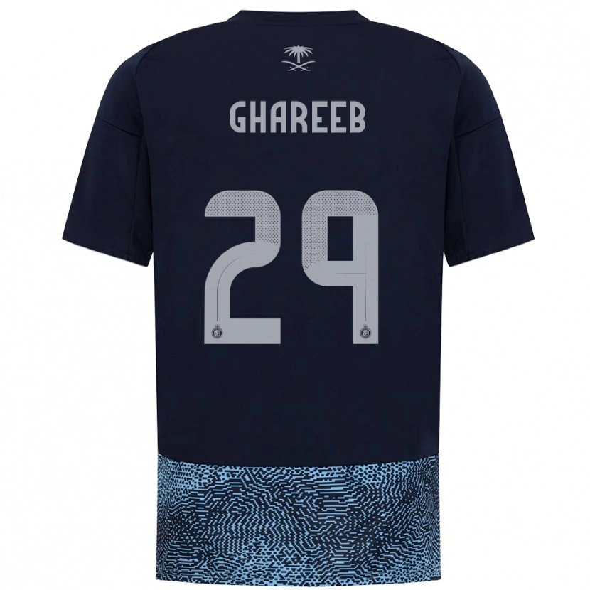 Danxen Mujer Camiseta Abdulrahman Ghareeb #29 Marino Azul Celeste 2ª Equipación 2025/26 La Camisa México