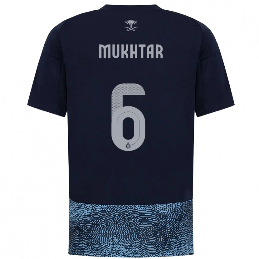 Danxen Mujer Camiseta Mukhtar Ali #6 Marino Azul Celeste 2ª Equipación 2025/26 La Camisa México