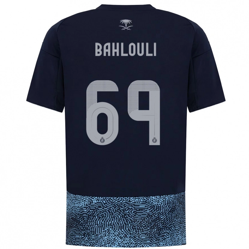 Danxen Mujer Camiseta Nesrine Bahlouli #69 Marino Azul Celeste 2ª Equipación 2025/26 La Camisa México