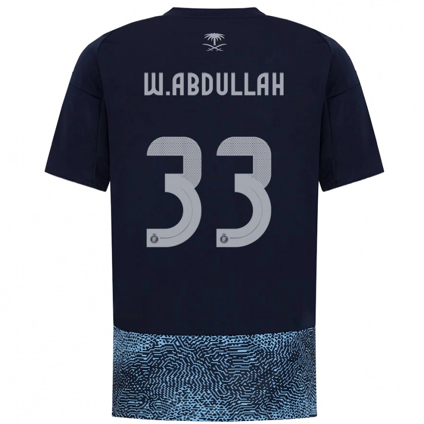 Danxen Mujer Camiseta Waleed Abdullah #33 Marino Azul Celeste 2ª Equipación 2025/26 La Camisa México