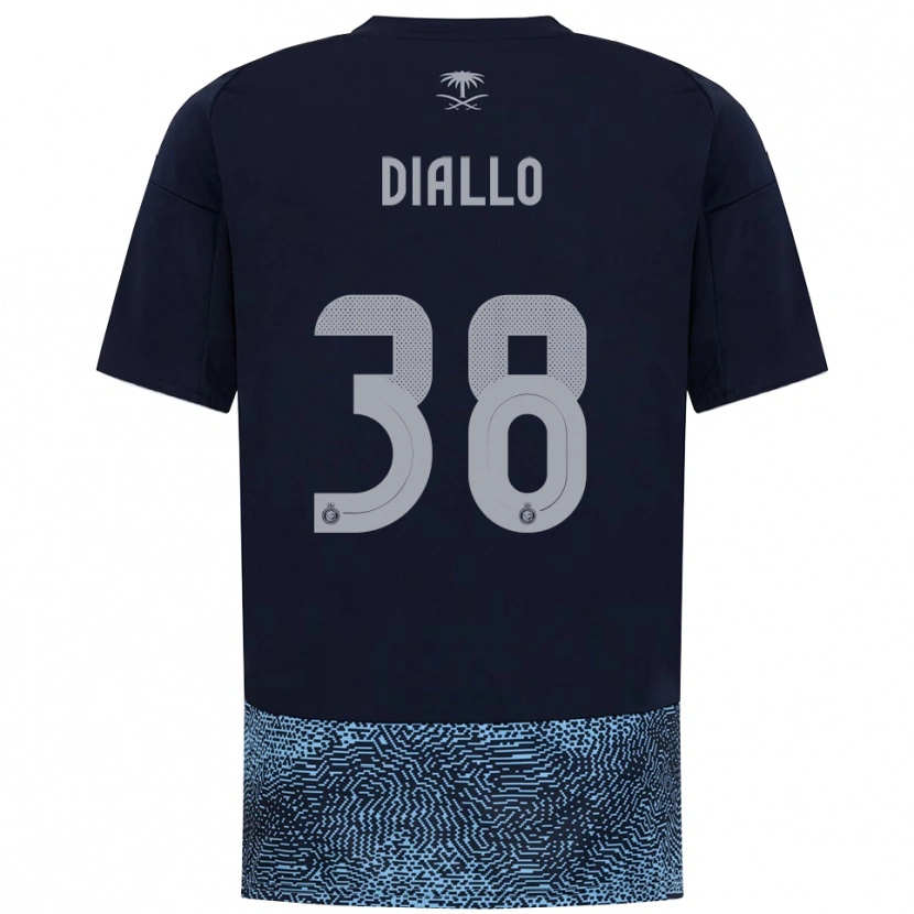 Danxen Mujer Camiseta Aminata Diallo #38 Marino Azul Celeste 2ª Equipación 2025/26 La Camisa México