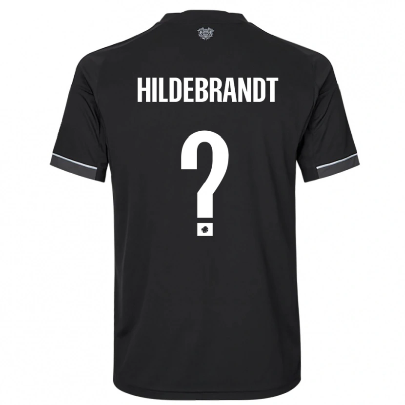 Danxen Mujer Camiseta Sylvester Hildebrandt #0 Negro Blanco 2ª Equipación 2025/26 La Camisa México