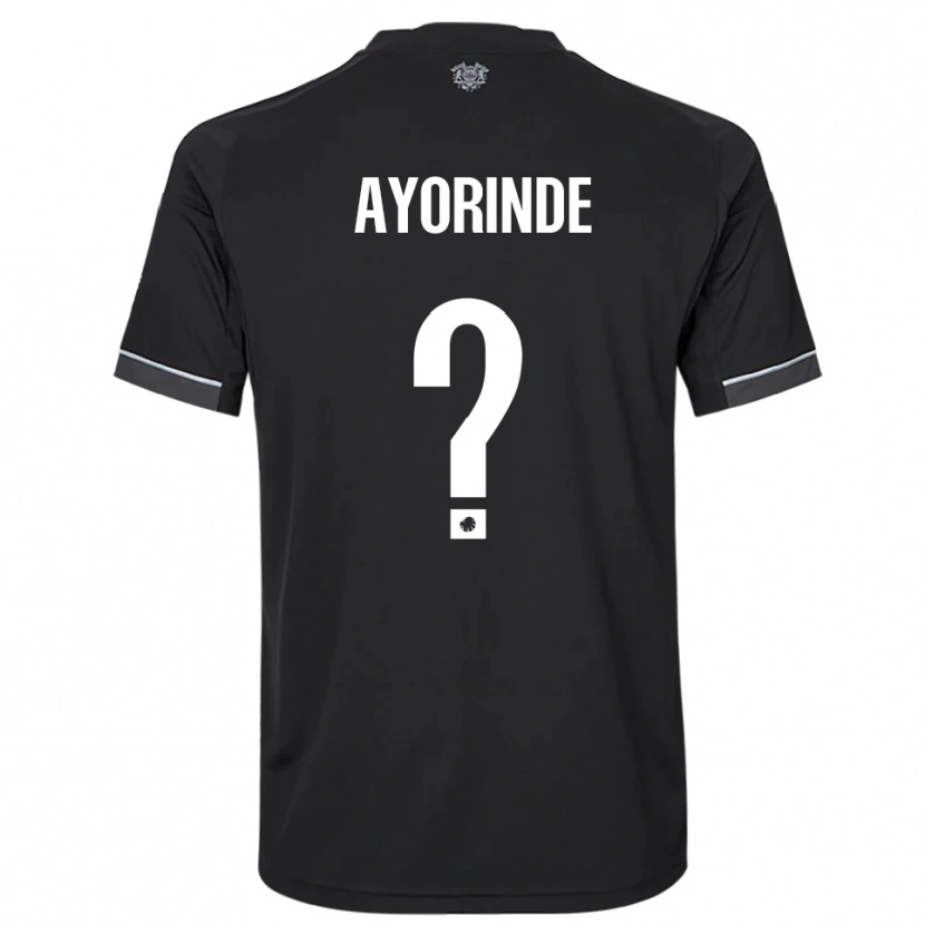 Danxen Mujer Camiseta Noah Ayorinde #0 Negro Blanco 2ª Equipación 2025/26 La Camisa México