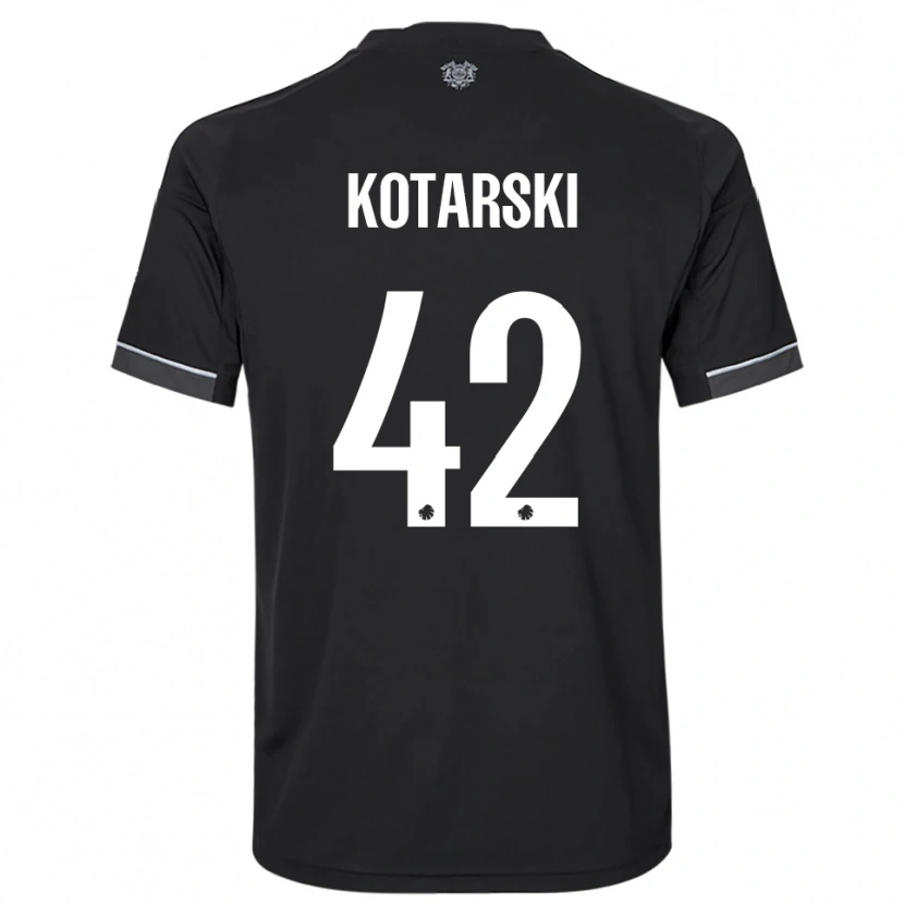 Danxen Mujer Camiseta Dominik Kotarski #42 Negro Blanco 2ª Equipación 2025/26 La Camisa México