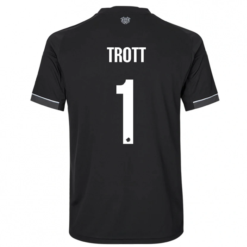 Danxen Mujer Camiseta Nathan Trott #1 Negro Blanco 2ª Equipación 2025/26 La Camisa México