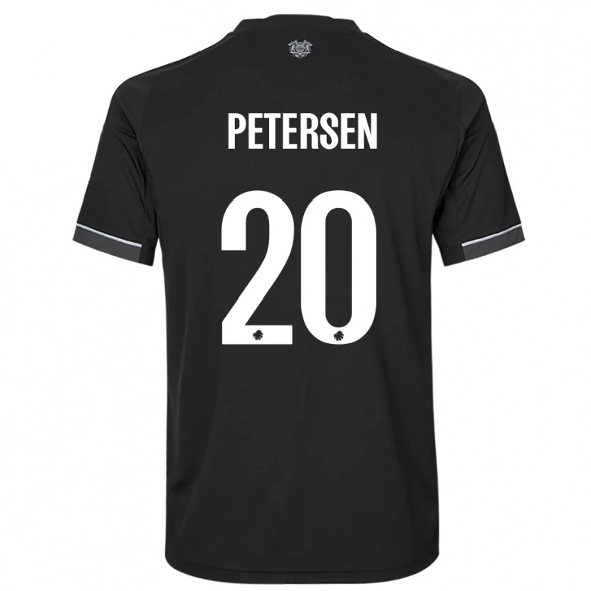 Danxen Mujer Camiseta Frederik Petersen #20 Negro Blanco 2ª Equipación 2025/26 La Camisa México