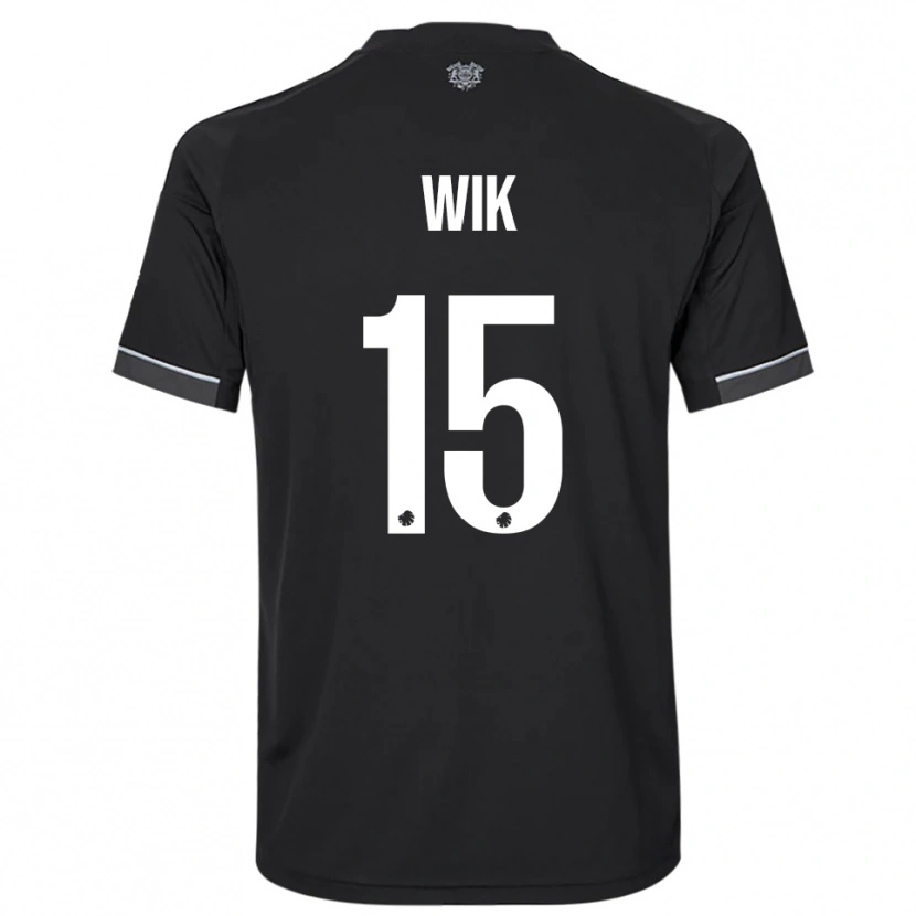 Danxen Mujer Camiseta Viktoria Wik #15 Negro Blanco 2ª Equipación 2025/26 La Camisa México