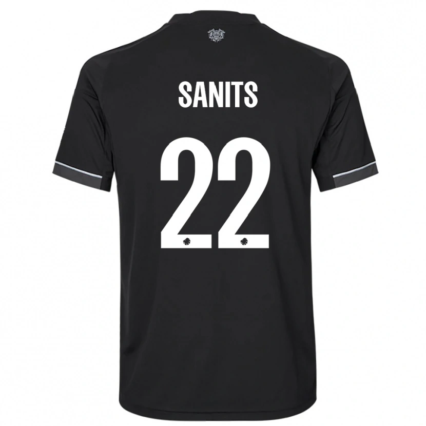 Danxen Mujer Camiseta Dimitri Sanits #22 Negro Blanco 2ª Equipación 2025/26 La Camisa México