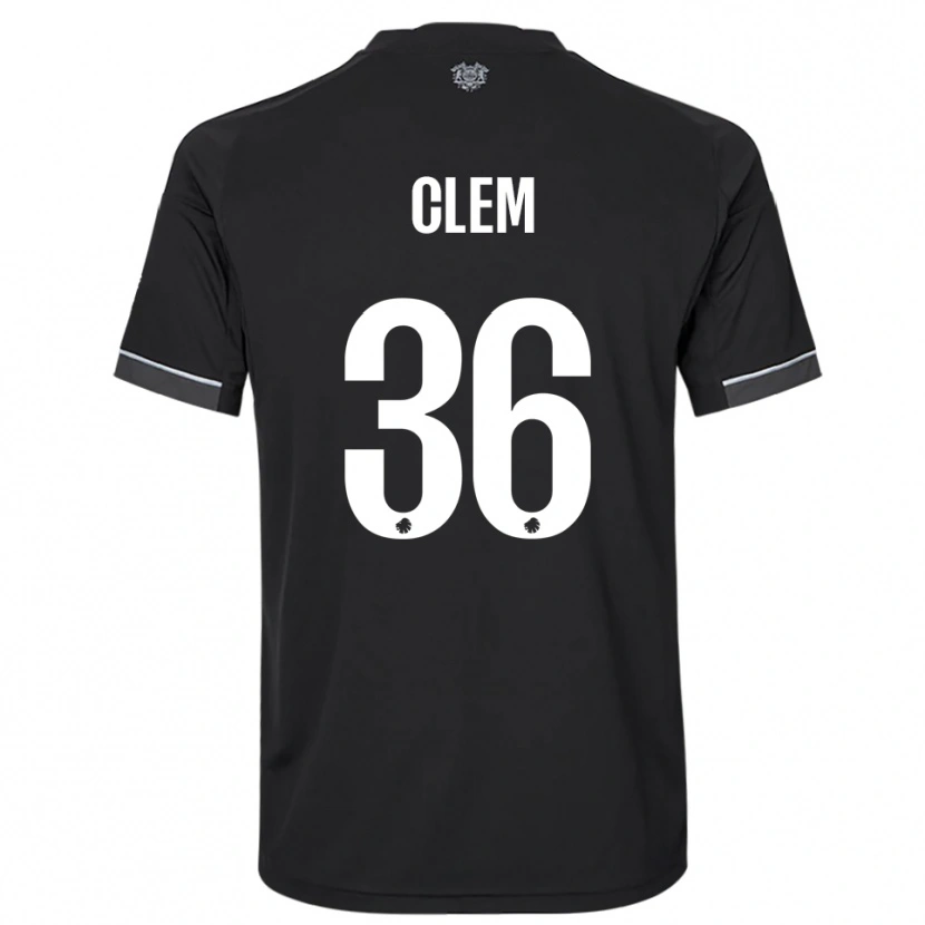 Danxen Mujer Camiseta William Clem #36 Negro Blanco 2ª Equipación 2025/26 La Camisa México